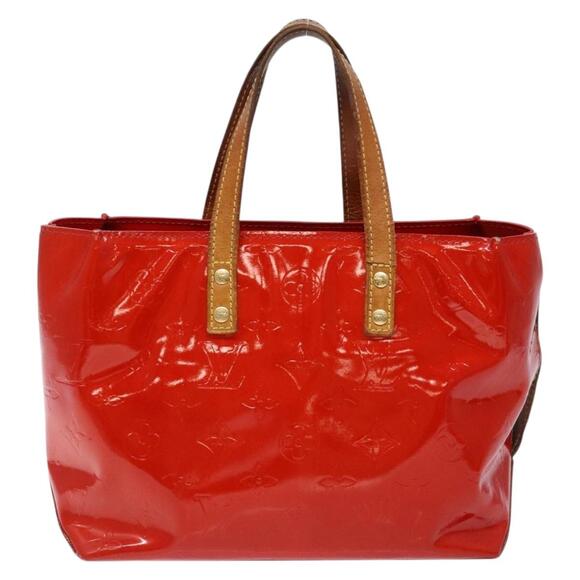 LOUIS VUITTON Monogram Vernis Reade PM Hand Bag Red Rouge M91088 - Picture 3 of 12